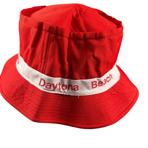 Daytona Winston NASCAR Bucket Hats Lot of 2 Vintage Red White M L New Old Stock - Picture 14 of 16